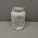 Yoillione Milk Jug, Farmhouse Vase, Decor with Handle - White Metal Vase for Artificial Flowers