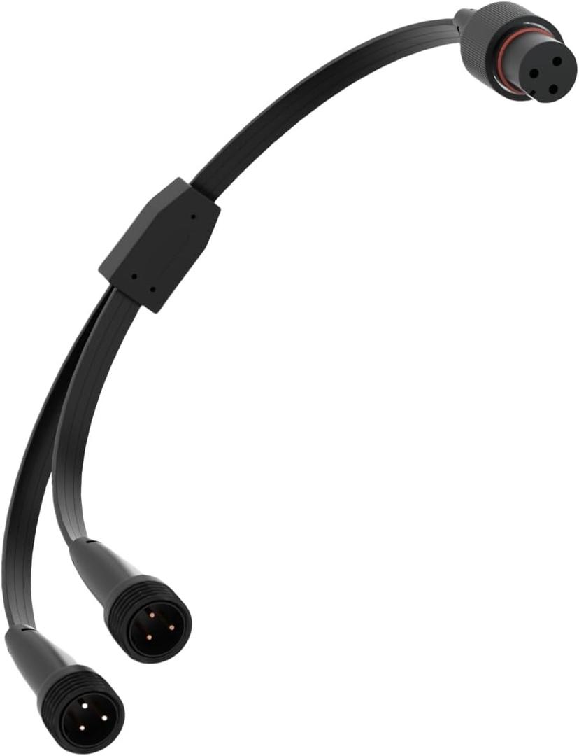 Y-Splitter for Govee Permanent Outdoor Lights, Y-Shaped Cable (1 Female to 2 Male) Compatible with Govee H705A H705B H705C H706A H706B H706CBlack