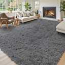 Rugs for Living Room 6x9, Alfombras para Salas Shag Large Plush Soft Area Rug, Shaggy Carpets for Bedroom, Kids Boys Girls Home Decor Aesthetic (Dark Grey, 6 x 9 Feet)