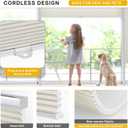 LazBlinds Cordless Cellular Shades, Light Filtering Honeycomb Shades with 1.5 inch Cells, Thermal Insulation Noise Reduction Blinds for Windows, 27" W x 48" H, Grey