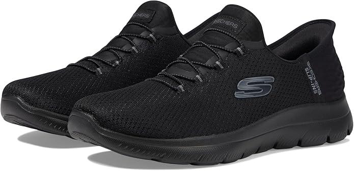 Skechers Womens Hands Free Slip-ins Summits Girls NightSneaker 7 Black