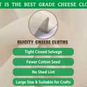 4 x Olicity Cheese Cloths, Grade 100, 36 Sq Feet, Reusable Cheese Cloth with Closed Edges Fabric Fine Mesh Cloth, Unbleached Cotton Muslin Cheesecloth for Straining,Bread,Tea,Crafts,Free Cutting - 4 Yards