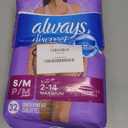 Always Discreet Adult Diapers for Women, Incontinence Underwear, Postpartum Essentials, Disposable Briefs, Max Absorbency, Bladder Leak Protection, Small/Medium, 32ct