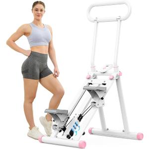 HXD-ERGO Stair Stepper for Home, 6 Adjustable Resistance Vertical Climber Cardio Exercise Machine, Folding Stair Climber for Full Body Workout with Adjustable Handlebar