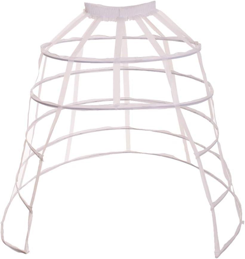 Pannier Petticoat Women Victorian Bustle Cages Hoop Skirt Cage Skirt for Women (One Size)