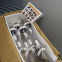 LAMPKEDUO Farmhouse Chandeliers for Dining Room Light Fixture, 5-Light 24 inch Faux Wood Texture Hanging Lighting Fixtures, Rustic Candle Chandeliers for Living Room Kitchen Island Foyer Entryway