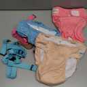 Idepet Female Dog Diapers with Suspender Detachable, 3 Pack Washable Reusable Girl Doggie Diapers for Small Medium Female Dog in Heat Period Cycle Urinary Incontinence Training, Large