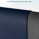 Aothia Faux Leather Desk Mat - Large Mouse Pad, Non-Slip PU Leather Blotter, Waterproof Writing Surface for Office and Home (Dark Blue, 63" x 24")