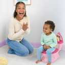 Bright Starts Disney Junior Princess My Size Potty Training Toilet, Toddler Potty Chair with Flushing & Cheering Sounds, Removable Seat with Splash Guard & Handles, Ages 18+ Months, Up to 50 lbs