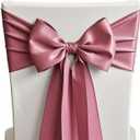 10 Pack Wedding Dusty Rose Table Runners 12 X 108 Inches Satin Mauve Table Runner for Party Birthday Banquet Bridal Shower Conference Dining Room Table Decorations - Dusty Rose/Mauve