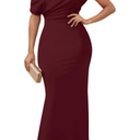 Formal Dresses for Women Elegant Off Shoulder Evening Party Gowns Sexy Bodycon Ruched Prom Wedding Guest Dress S
