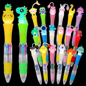 CZWZ 20Pcs Multicolor Pens in One 4-in-1 Cute Pens Bulk for Kids, Ballpoint Pen for Birthdays and Children's Parties, Fun Gifts Assorted Ink Kawaii Pen(Style-2)