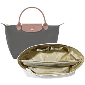 Lckaey Purse Organizer Insert for Longchamp Le Pliage Handbag Ultra-light Dupont Paper tote bag Inserts Y099Khaki-Large