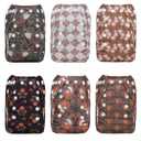 ALVABABY Baby Pocket Newborn for Less Than 12pounds Baby Snaps Cloth Diapers Nappy 6pcs with 12 Inserts 6SVB129