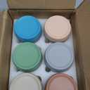 DRKIO 16 Oz Overnight Oats Containers with Lids - 6 Pack Glass Storage Jars with Airtight Lids Wide Mouth Mason Food Jars Great for Meal Prep Salad Chia Pudding Snacks Yogurt Sugar Spice Cereal