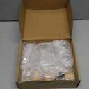 Roshtia 4 Set Reed Diffuser Bottle Empty Refillable Fragrance Glass Diffuser Bottles with Wooden Caps Rattan Sticks 50ml 1.7 oz Glass Jars for DIY Fragrance