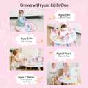 Move2Play 4-in-1 Baby Activity Center | Montessori-Inspired Design | 8 Interactive Toys | Tummy Time, Exersaucer & Toddler Table | Shower Gift | Essential | Must Have for 3, 6, 12 Month Old (Rainbow)