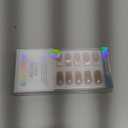 BTArtbox Press On Nails Short - Cat Eye French Tip Press On Nails Coffin, Light Weight & Fit Perfectly Nail Tips, Natural Fake Nail with Glue, Glue On Nails in 16 Sizes - 30 Nail Kit, Milky Way