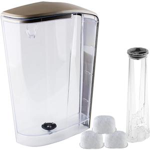 Replacement Part Water Reservoir with Water Filter Holder and 3 Charcoal filters,Compatible with Keurig K-Elite Coffee Maker Only(Brushed Gold)