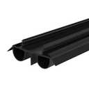 36" Kerf Slide-in Double Bulb Seal Weatherstrip Door Bottom Durable Seal for Energy Efficiency & Draft Protection (Black)