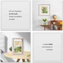 MUYE 5x7 Floating Frames Distressed Beige White Wood Pattern,Double Glass Picture Frame Display Any Size Photo up to 5x7,Wall Mount or Tabletop,2 Pack