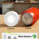 EZVALO LED Puck Lights, 50Lumens, Touch Light, 2.5'' Mini Tap Light, Rechargeable Stick On Tap Lamp, 3 Color Temps, Under Cabinet Lights Wireless, Ideal for Kitchen,Closet,Pantry,Camper(4 Pack)