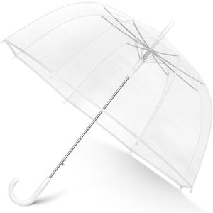 52 inch Large Canopy Clear Bubble Umbrellas, High-Visibility Transparent Dome Coverage Rain Umbrella, Windproof Clears Dome Umbrella for Weddings Prom Graduation Photography and Outdoor Events