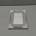 Malden International Designs 4x6 Gray Suede Picture Frame Quality PS Moulding Silver