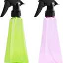 2 x Spray Bottles 12oz/350ml Empty Spray Bottles Refillable Mister Bottle with Multicolor for Cleaning, Plants, Hair, Cooking (Light Green + Rose-Red)