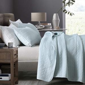 Oversized King Quilt Set, Aqua Blue California King Quilt Classic Geometric Spots Stitched Pattern, Stone-Washed Ultra Soft Lightweight Quilted Bedspread Cal King for All Season, 3 Pieces