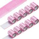 Queekay 4800 Pcs Disco Ball Self Adhesive Mirror Mosaic Tiles Glass 5 x 5 mm Mini Disco Tiles Stickers Tape for Crafts Small Square Mirror for DIY Decoration(Pink)