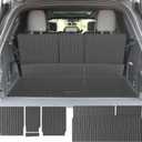 powoq Cargo Mat Compatible with 2025 2026 Ford Expedition Lincoln Navigator Cargo Liner Trunk Mat Back Seat Protector Replacement for 2025 2026 Ford Expedition Accessories (Trunk Mat+Backrest Mats)