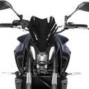 Motorcycle Windscreen Windshield for Yamaha MT-07 FZ-07 MT07 FZ07 2021 2022 2023 Fairing Wind Screen Deflector Visor Protector (Black)