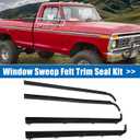 X AUTOHAUX 4pcs Weatherstrip Window Trim Seal Belt Car Inner Outer Window Seal Belt for Ford F-150 F-250 F-350 1984-1997 for Ford Bronco 1985-1996 E7TZ1521452A F2TZ1521456A Sweep Felt Trim