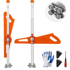 Drywall Cutting Tool with 23-Bearing System, Foldable Drywall Cutter Tool, Dual-Handle Positioning Sheetrock Cutter for 1/4"–1/2" Boards with Blade Storage Slot & Carry Bag