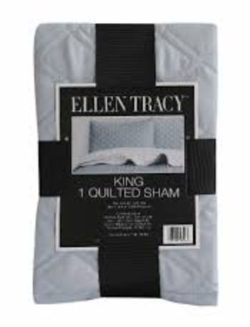 Ellen Tracy King 1 Quilted Sham 20x36 in Blue