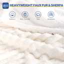 Sealy Electric Blanket Twin Size 62"*84",Super Cozy Faux Fur to Sherpa Reversible Heated Twin Blanket with 10 Heating Levels & 1-12 Hours Auto Off Overheating Protection Machine Washable,Beige