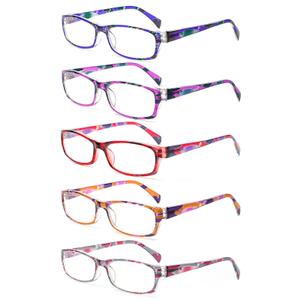 Kerecsen 5 Pack Reading Glasses Blue Light Blocking Men Women Stylish Pattern Eyeglasses 
+3