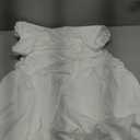 BEAGIMEG Women's Sexy Bodycon Sleeveless Ruffle Ruched Bubble Club Party Mini Dress (White)