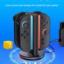 2 x Charging Dock for Nintendo Switch 2 JoyCon 2 Controller [Dual-Direction Charging Design] Magnetic,LED Indicator,4-in-1 Fast Charger Stand Station Compatible with Joy Con 2 Accessories