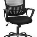 Yapamar Tall Office Chair with Adjustable Height,Ergonomic Computer Standing Desk Stool,High Office Chair for Counter Height Desk (Black) (Fixed Handrail)