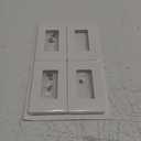 CML Matte White Decorator Screwless Wall Plate, 8 Pack 1-Gang Outlet Covers and Switch Plates, Scratch and Impact Resistant, Hidden Screws, Polycarbonate, Standard Size 2.91 X 4.68