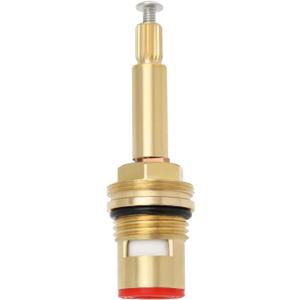 BSP 1/2" Red Brass Shower Bath Tap Valve Cartridge Quarter Turn 20 Teet Ceramic Tap Cartridge for Kitchens Bathrooms Washrooms (Counterclockwise to Open)