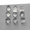 10 Pcs 1" x 1" x 1" Clear Acrylic Square Cubes Blocks - All Sides Polished, Plexiglass Plastic Cube Rod Peg