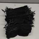 PercyEffie 100 Pcs Velvet Drawstring Bags, 46 Inch Black Jewelry Pouches, Black Velvet Gift Bags with Drawstring for Jewelry Bracelet, Candy,Headphone, Bead, Gift, Gadgets