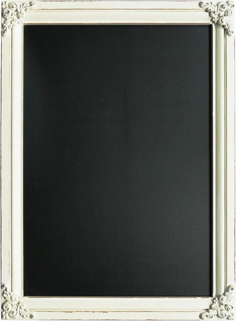 NIKKY HOME Farmhouse Kitchen Chalkboard Wall Sign Decorative Framed Menu Chalk Board Hanging Display Non-Porous Erasable & Reusable 20" x 15" Rustic Blackboard for Weddings, Birthdays, Restaurant