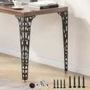 Metal HairpinTable Legs Set of 4Industrial Dining Furniture Legs, Heavy-Duty V-Shaped Brackets for DIY Coffee Table, Bar Table,Desk,Workbench (Black, 28")