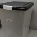 IRIS USA Airtight Dog Food Storage Container, Up to 30 lbs, Attachable Wheels, for Dog Cat Bird and other Pet Food Storage Bin, Keep Fresh, Easy Mobility, BPA Free, Black