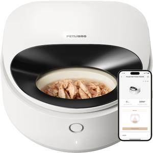 PETLIBRO Automatic Cat Feeder Wet Food Refrigerated New Upgraded APP Control,3 Days Freshness 3 Meals,Semiconductor Cooling&Quick Chills Wet Food Dispenser,Polar WiFi Timed Auto Pet Feeder for Cat Dog (White)