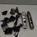 oneisall 4 in 1 Dog Grooming Kit with LCD Display, Dog Hair Trimmer for Paw Nail Grinder, Rechargeable Cordless Low Noise IPX7 Waterproof Pet Clippers (Silver)